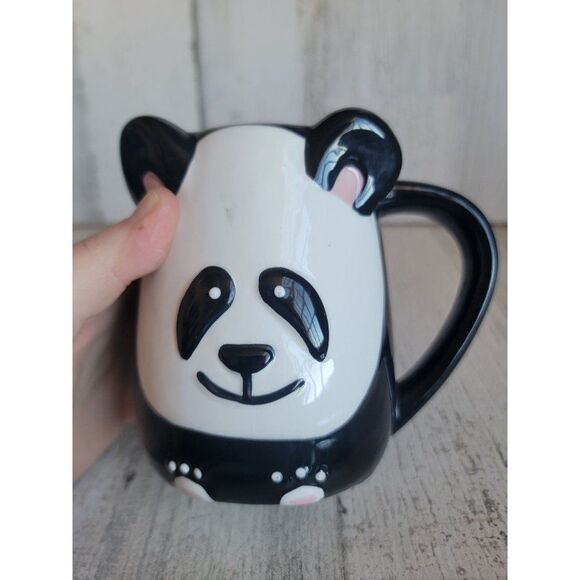 Tag 3D panda bear face mug cup kitchenware - Picture 10 of 11